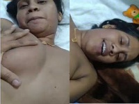Desi Wife Boobs Pressing and Fucked