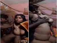 Horny Desi Village Bhabhi Boob pressing and Fucked In Doggy Style