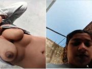 Horny Village Bhabhi Shows her Boobs and Pussy Part 2