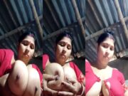 Busty Bengali Boudi Exposing Her Huge Milk Tankers Big Boobs