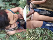 Desi Wife Blowjob and Fucked In Jungle