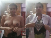Horny Desi Girl Shows Boobs and Wearing Cloths