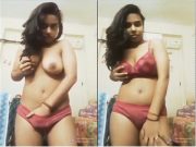 Super Horny Desi Girl Shows her Boobs and Fingering Part 3
